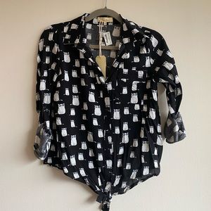 Button Up, Tie, Cat Shirt *MOVING SALE*